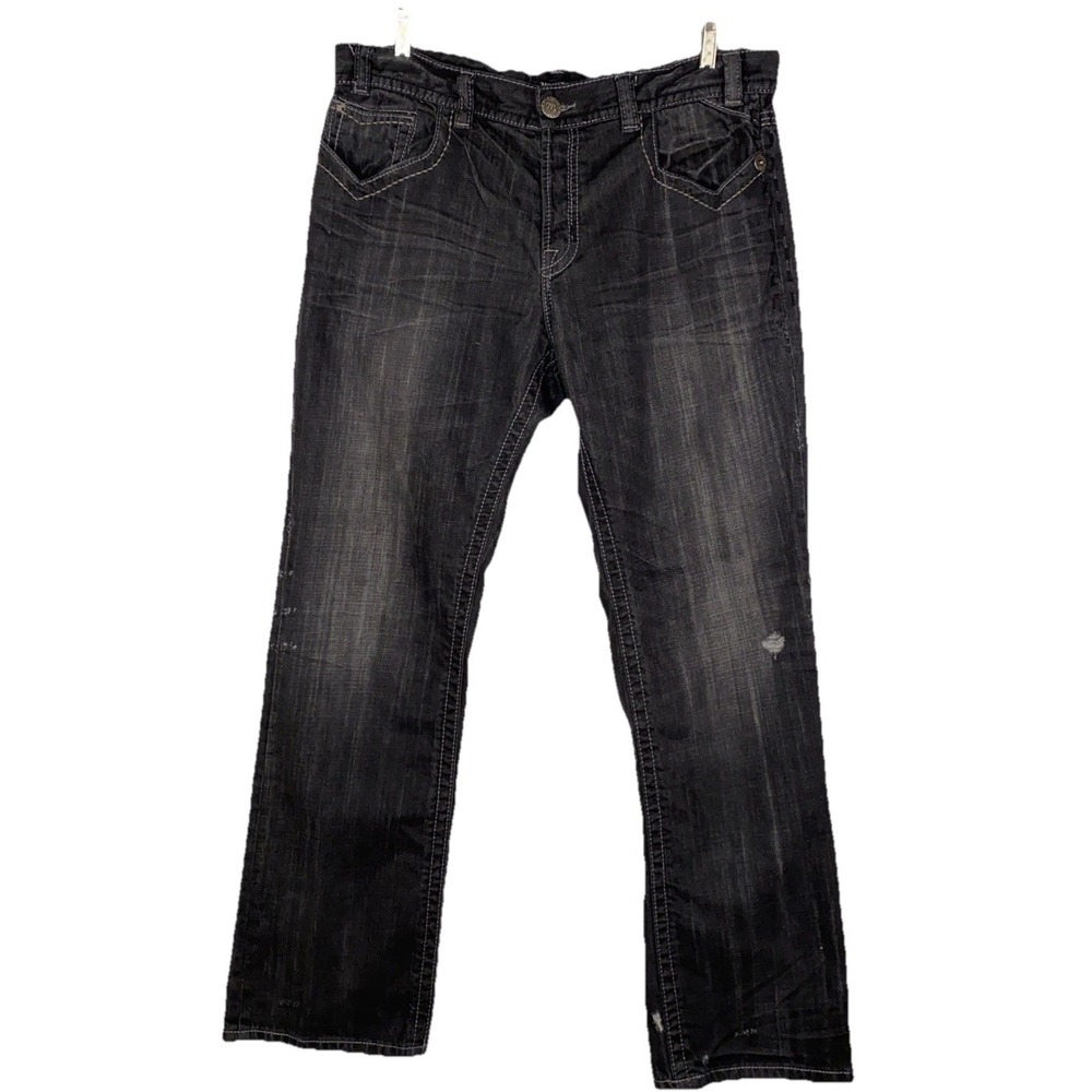 MEK DNM Jeans ST. Petersburg Men's 38x34 Straight Thick Stitching New NWOT Flap